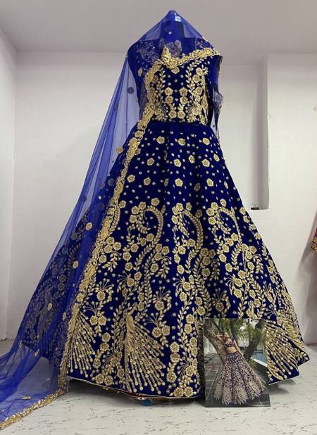 Blue Colour KB-1048 COLOURS Bridal Wedding Wear Heavy Work Designer Lahenga Choli Collection KB-1048 B